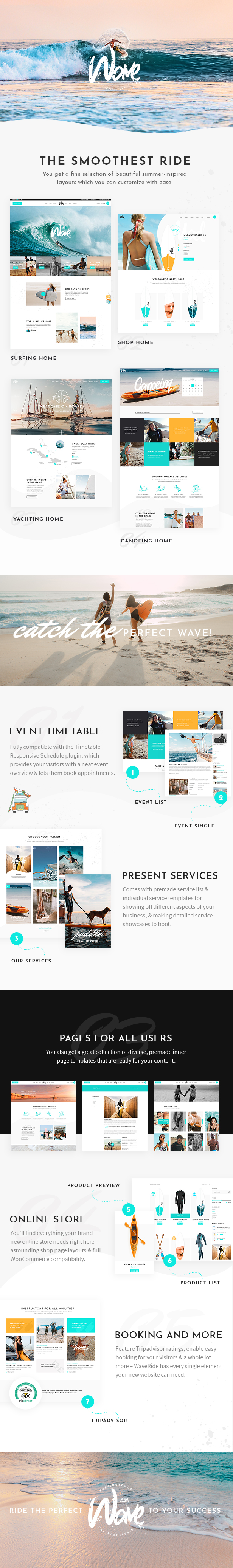 WaveRide - Surfing and Water Sports Theme - 2